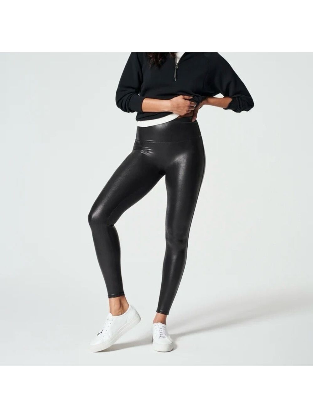 Spanx SPANXshape™ Faux Leather Leggings Black Size 1X 2437P NWT